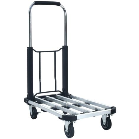 Chariot de transport pliable Chariot à main Diable 150 kg Aluminium Argenté 63021 (1/5)