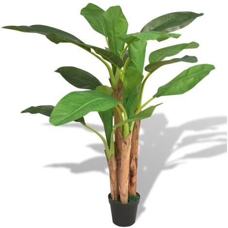Bananier artificiel  Plante artificielle avec pot 175 cm Vert 39547