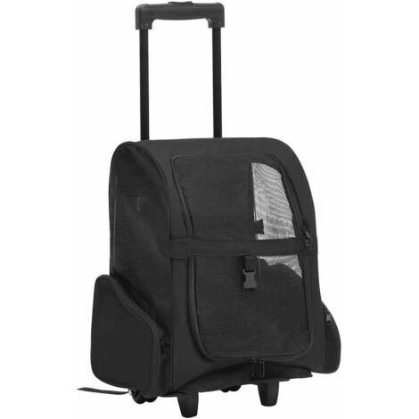 Chariot polyvalent pliable pour animaux de compagnie Sac de transport pour animaux Noir 23845 (1/5)