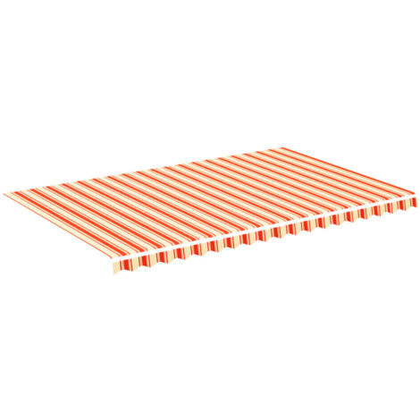 Tissu de remplacement pour auvent, Design moderne, Tissu pour Marquise, Jaune et orange 5x3 m OIB9269E (1/5)