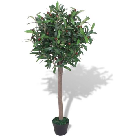 Laurier artificiel Plante artificielle avec pot 120 cm Vert 40449 (1/2)