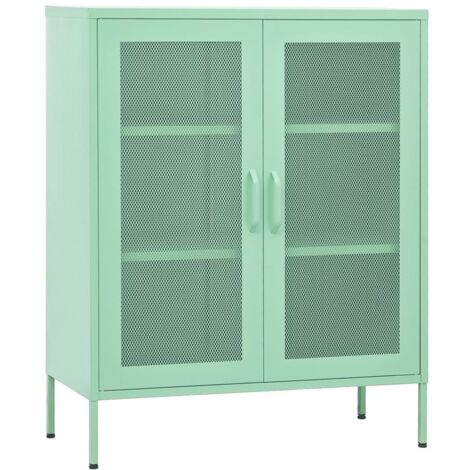 Armoire de rangement  Armoire de chambre Vert menthe 80x35x101,5 cm Acier 87104 (1/5)