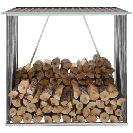 Abri de jardin Cabane de jardin - de bois Acier galvanisé 163x83x154 cm Marron BV380613 - BonneVie (1/5)