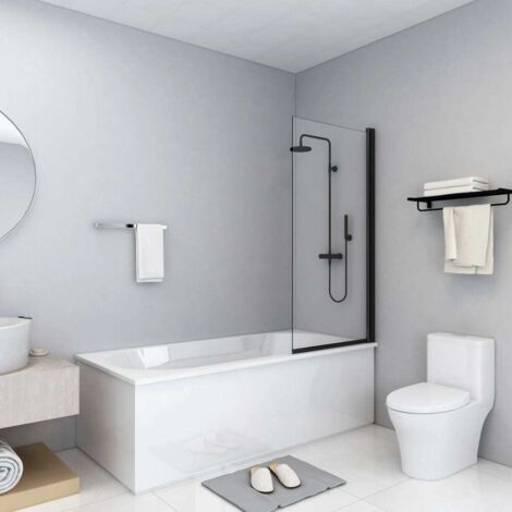 Cabine de douche  Parois Cabine pour salle de bain ESG 68x130 cm Noir 36261 (1/5)