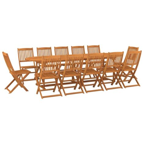 Ensemble Table et Chaise de Jardin Salon de jardin 13 pcs Bois d'acacia massif 29375 (1/5)