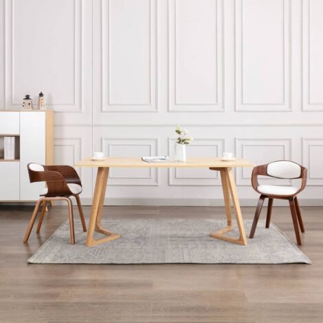 Lot de 2 Chaises Chaises de salle à manger Chaise de cuisine Bois courbé et similicuir 37856 (1/5)