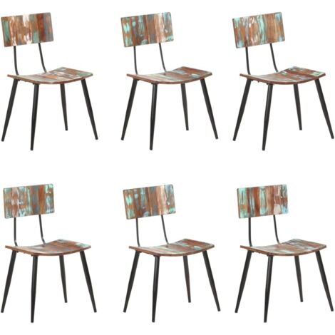Lot de 6 Chaises de salle à manger - Chaises à dîner Bois de récupération solide BV872193 - BonneVie (1/5)