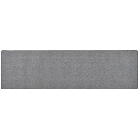 Tapis de couloir Tapis d'entrée Tapis de salon Gris foncé 50x200 cm 36683 (1/5)