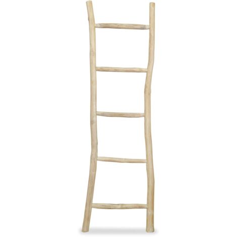Porte-serviette Porte-serviettes de salle de bain avec 5 barreaux Teck 45 x 150 cm Naturel 57111 (1/2)