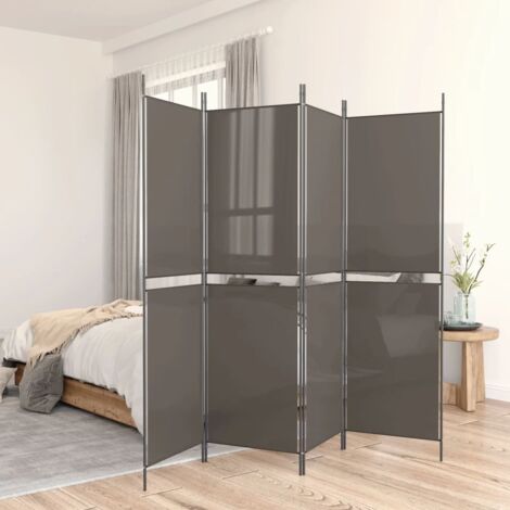 Paravent sur Pied Cloison de séparation 5 panneaux Anthracite 250x220 cm Tissu 80184 (1/5)