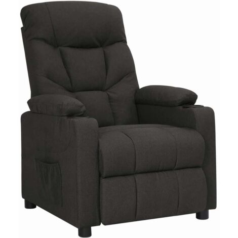 Fauteuil inclinable Fauteuil de Relaxation Fauteuil Salon Noir Tissu 82198 (1/5)