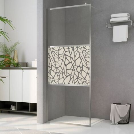 Paroi de douche à l'italienne à verre - Paroi de baignoire ESG pierre 90x195 cm BV329481 - BonneVie (1/5)