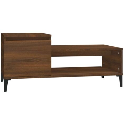 Table basse Table de salon  Bout de canapé Chêne marron 100x50x45 cm Bois d'ingénierie 78689 (1/5)