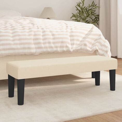 Banc - Banc de salon Banc de table Crème 100x30x30 cm Tissu BV214694 - BonneVie (1/5)