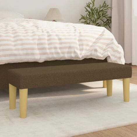 Banc Banc de jardin Banc de table de séjour Marron foncé 100x30x30 cm Tissu 92040 (1/5)