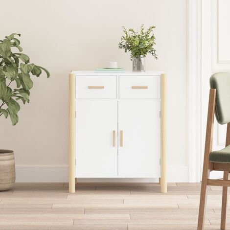 Buffet Meuble de rangement Commode Bahut Blanc 62x38x75 cm Bois d'ingénierie 49670 (1/5)