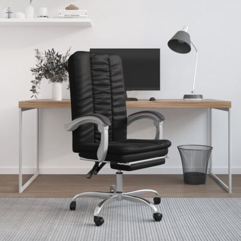 Chaise de bureau inclinable Fauteuil gamer - Chaise d'ordinateur Noir Similicuir BonneVie-43783 (1/5)