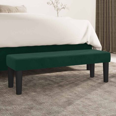 Banc Banc de jardin Banc de table de séjour Vert foncé 100x30x30 cm Velours 67228 (1/5)