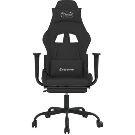 Chaise gaming chaise de bureau LOUIS noire/grise