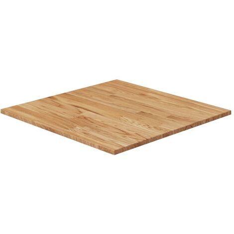 Plateau De Table Plan de travail - carré Marron clair80x80x1,5cm Bois chêne traité BV749586 - BonneVie (1/4)