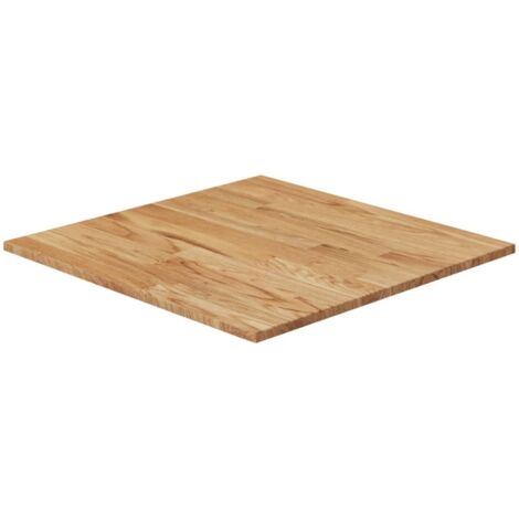 Plateau De Table Plan de travail - carré Marron clair70x70x1,5cm Bois chêne traité BV807379 - BonneVie (1/4)