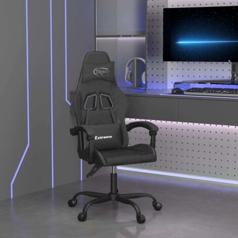 Chaise gaming Chaise de bureau Fauteuil gamer Noir Similicuir 54558 (1/5)