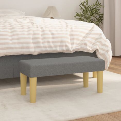 Banc Banc de jardin Banc de table de séjour Gris foncé 70x30x30 cm Tissu 18407 (1/5)