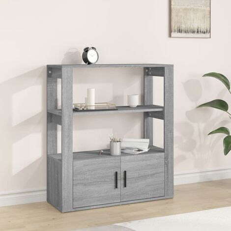 Buffet Meuble de rangement Commode Bahut Sonoma gris 80x30x90 cm Bois d'ingénierie 30855 (1/5)