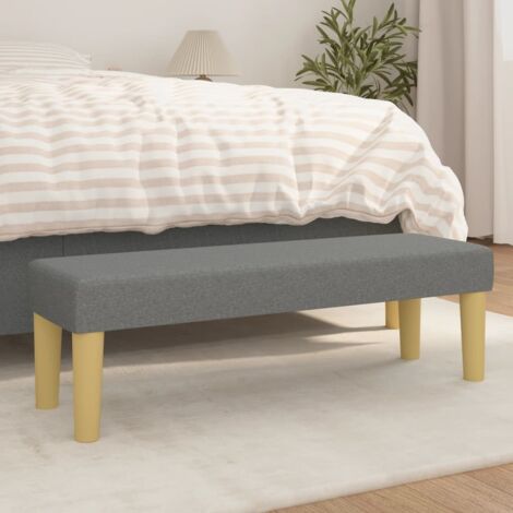 Banc Banc de jardin Banc de table de séjour Gris foncé 100x30x30 cm Tissu 28957 (1/5)