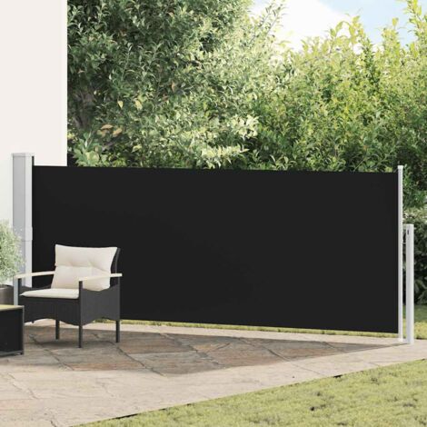 Auvent latéral rétractable de patio Store Banne Auvent de jardin 140x500 cm Noir 25604 (1/5)