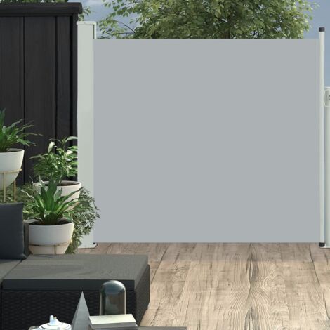Auvent latéral rétractable de patio - Auvent de jardin Soleil imperméable 170x300 cm Gris BV824789 - BonneVie (1/5)
