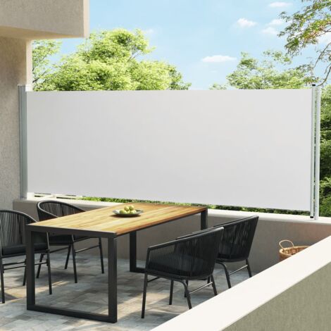 Auvent latéral rétractable de patio - Auvent de jardin Soleil imperméable 600x160 cm Crème BV842105 - BonneVie (1/5)