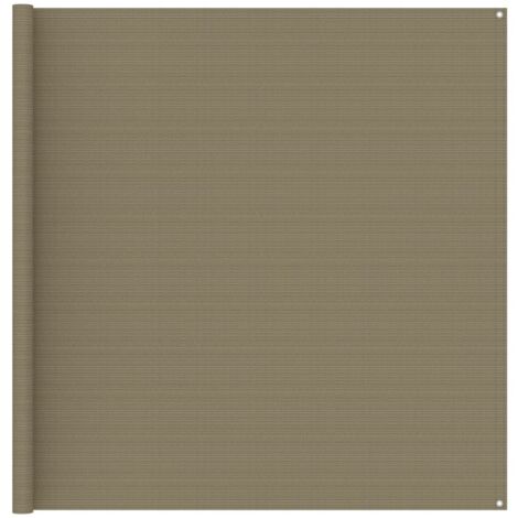 Tapis de tente Terrasse Salon Cuisine - Tapis de jardin 200x300 cm Taupe BV461597 - BonneVie (1/4)