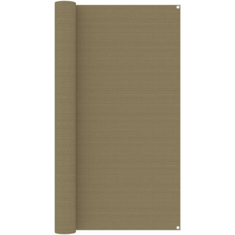 Tapis de tente Terrasse Salon Cuisine - Tapis de jardin 200x200 cm Taupe BV368271 - BonneVie (1/4)