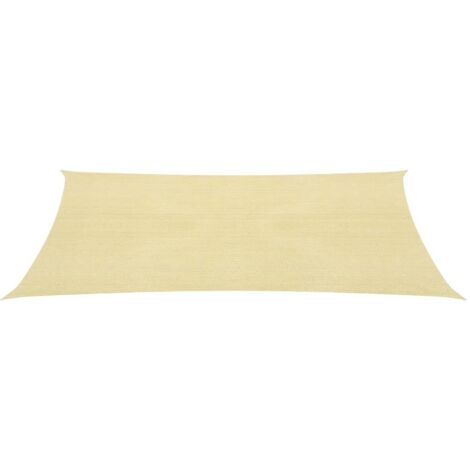 Voile d'ombrage, Protection Solaire, pour Jardin Terrasse Extérieur, 160 g/m² Beige 3x5 m PEHD OIB2262E (1/5)