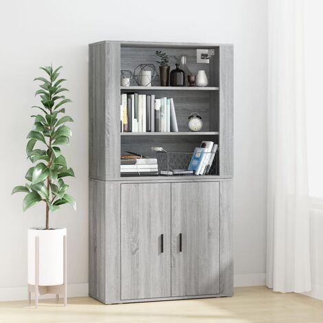 Buffet haut Meuble de rangement Commode Sonoma gris Bois d'ingénierie 70284 (1/5)