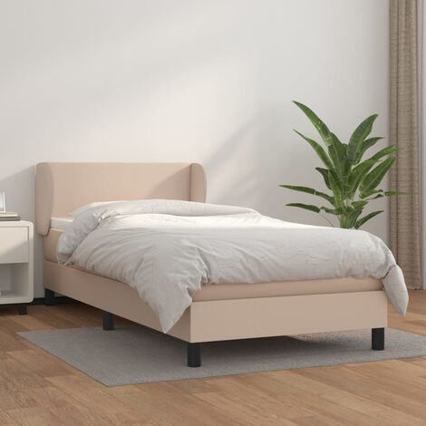 Lit adulte Contemporain Lit à sommier tapissier avec matelas Cappuccino 80x200 cm 36416 (1/5)