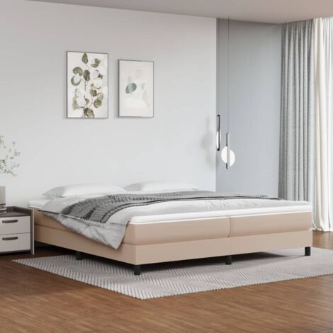 Sommier à ressorts de lit - Sommier pour Adulte et Enfant - Cappuccino 200x200 cm Similicuir BV929636 - BonneVie (1/5)