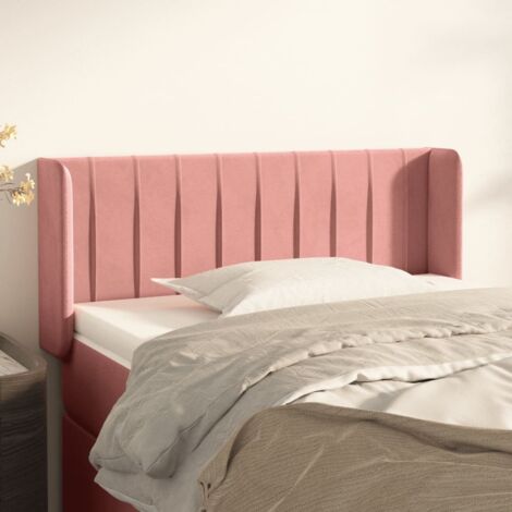 Tête de lit avec oreilles Style Classique Armoire de lit - Rose 83x16x78/88 cm Velours BV227482 - BonneVie (1/5)