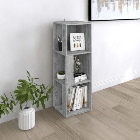 Armoire d'angle Armoire de rangement - Style Contemporain Sonoma gris 33x33x100 cm Bois d'ingénierie BV551585 - BonneVie (1/5)