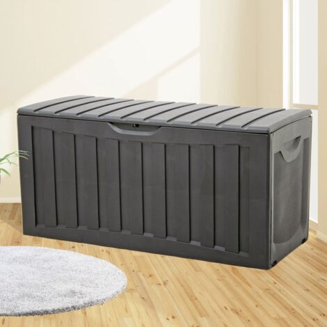 Banc Coffre de rangement - Banquette Pouf Noir 118x53x57 cm Polypropylène BV535669 - BonneVie (1/5)