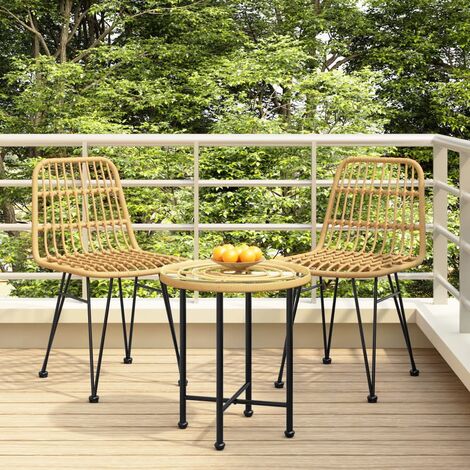 Lot de 2 Chaises de jardin Fauteuils de Jardin 48x62x84 cm Résine tressée 23997 (1/5)