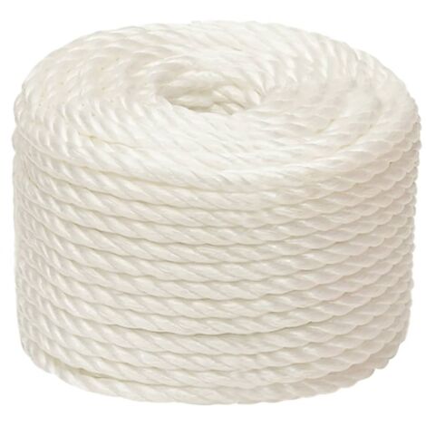 Corde de travail, Corde de Chanvre, pour la Décoration, le Bricolage, le Jardinage Blanc 20 mm 100 m polypropylène OIB1791E (1/5)