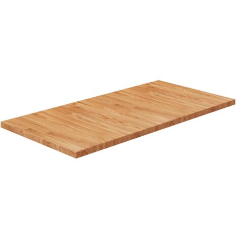 Comptoir de salle de bain Meuble de rangement de salle de bain - Marron clair 100x50x2,5cm Bois traité BV597696 - BonneVie (1/4)
