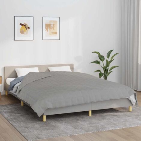 Couverture lestée Douce et Confortable Gris 200x200 cm 9 kg Tissu 81931 (1/5)