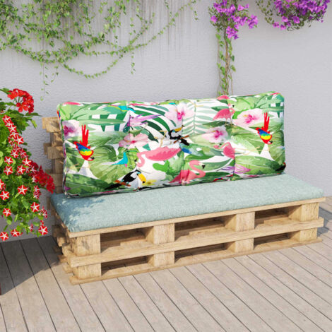 Coussin de canapé palette Moderne - Dossier pour canapé multicolore 120x40x12 cm tissu BV488748 - BonneVie (1/5)