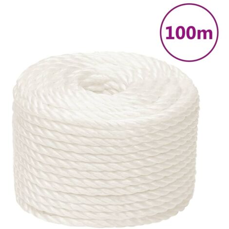 Corde de travail Cordage - Style Contemporain Blanc 16 mm 100 m polypropylène BV652790 - BonneVie (1/5)