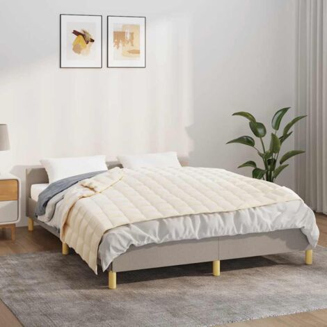 Couverture lestée Douce et Confortable Crème clair 138x200 cm 10 kg Tissu 79036 (1/5)