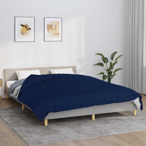 Couverture lestée Douce et Confortable Bleu 200x225 cm 13 kg Tissu 29430 (1/5)