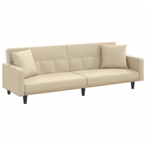 Canapé-lit Convertible, Clic-Clac, Meuble de Salon, avec coussins crème tissu OIB8389E (1/5)